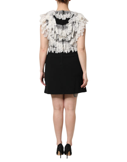 Mini abito nero con decorazione Devotion Fashion di Dolce &amp; Gabbana