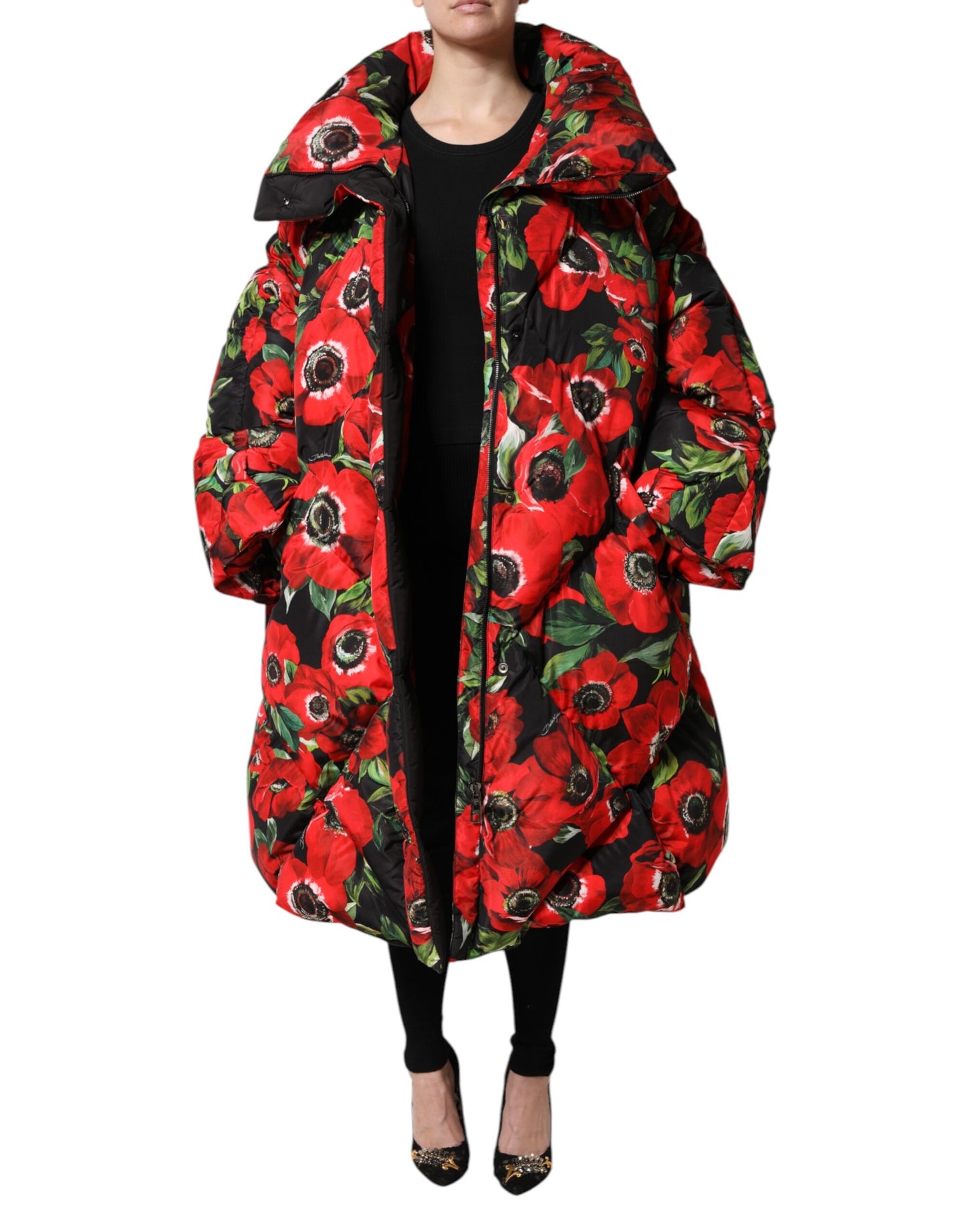 Giacca imbottita con zip integrale multicolore Dolce &amp; Gabbana