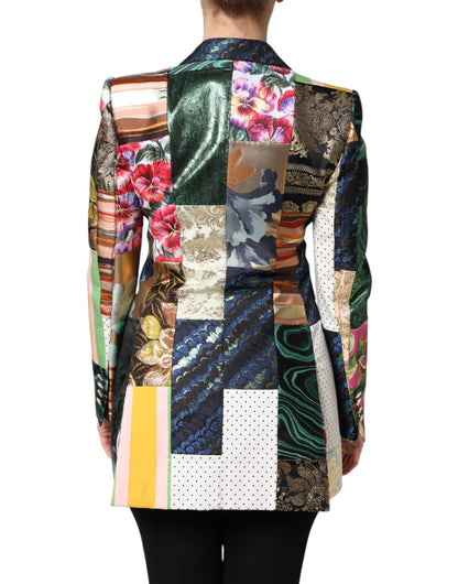 Giacca Dolce &amp; Gabbana in jacquard patchwork floreale multicolore