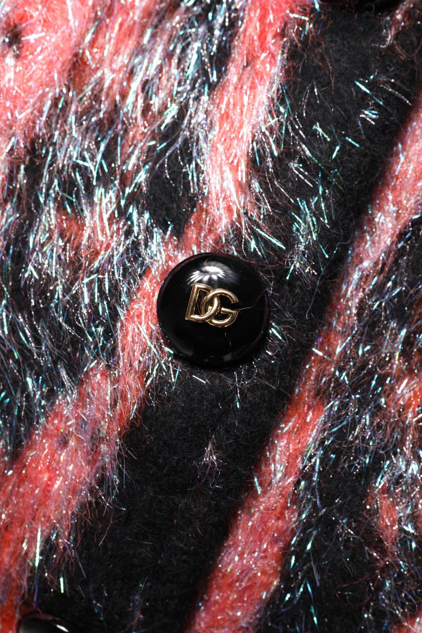 Dolce &amp; Gabbana Maglione Cardigan con Bottoni in Lana Mohair Rosso