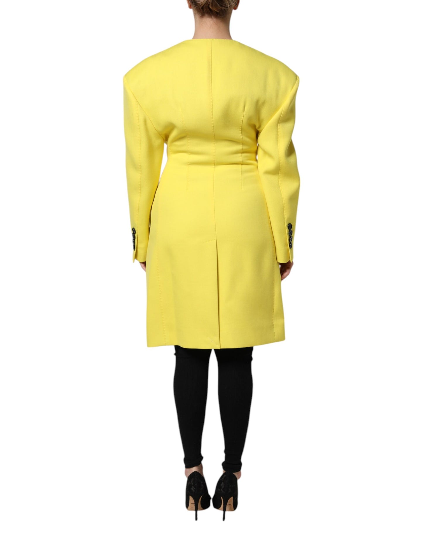 Giacca trench doppiopetto gialla Dolce & Gabbana
