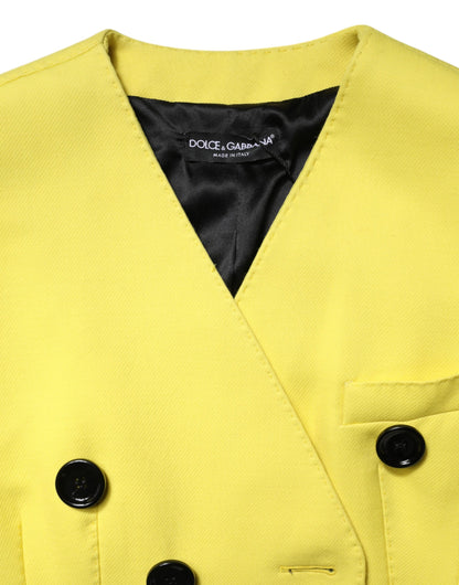 Giacca trench doppiopetto gialla Dolce & Gabbana