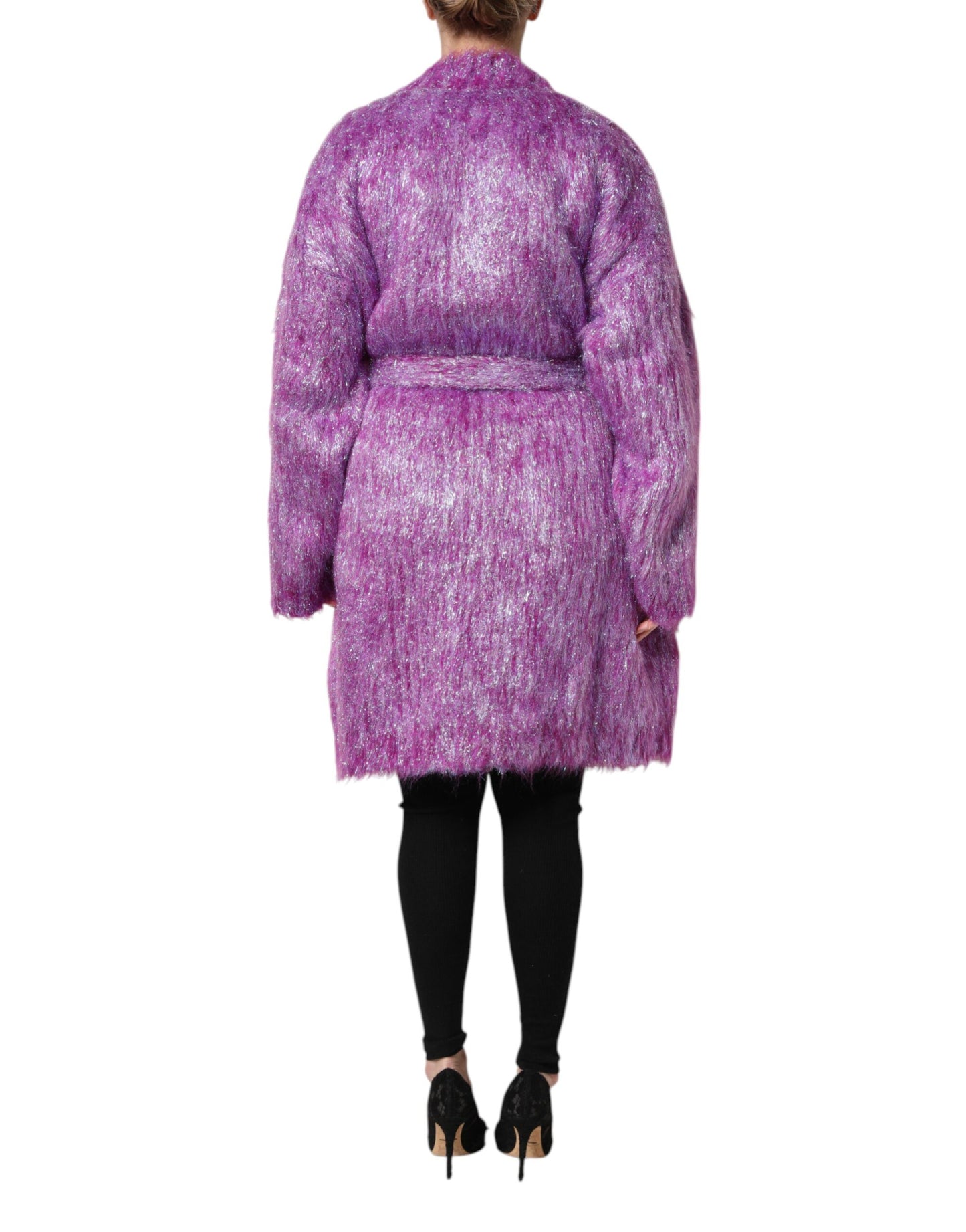 Giacca trench con bottoni viola Dolce &amp; Gabbana