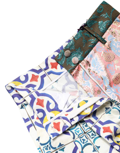 Pantaloncini corti da donna a vita alta multicolore Dolce &amp; Gabbana