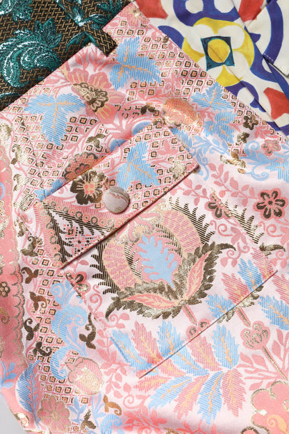 Pantaloncini corti da donna a vita alta multicolore Dolce &amp; Gabbana