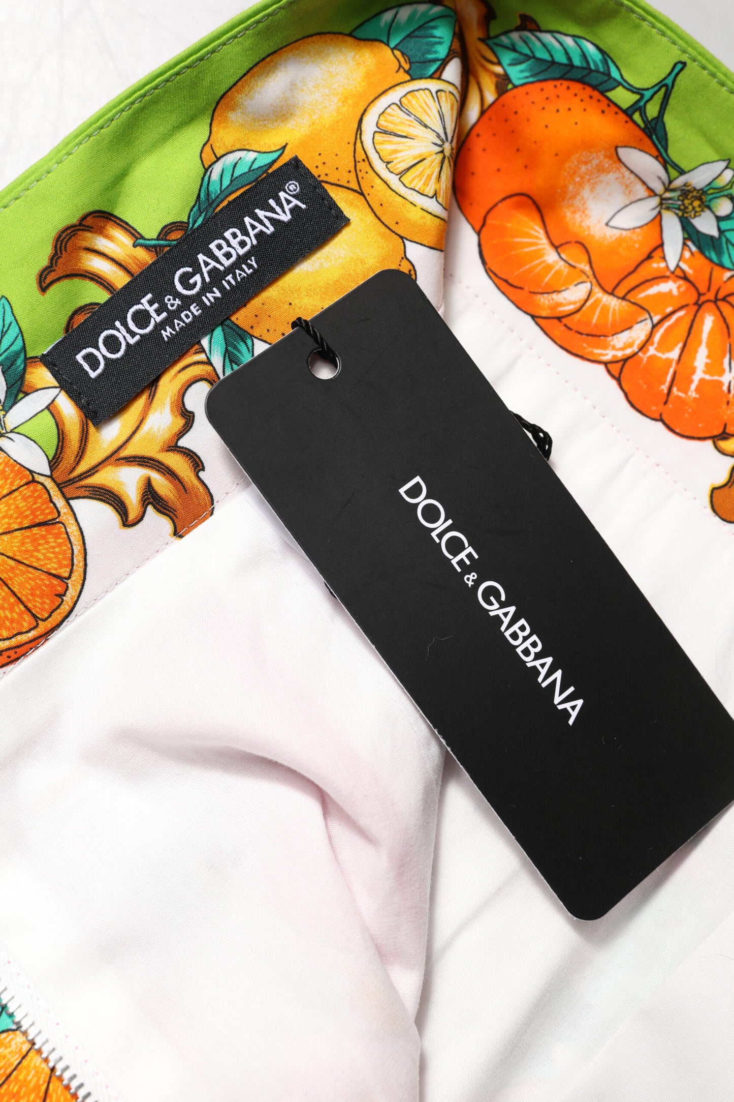 Pantaloncini corti a vita alta con stampa rosa Dolce &amp; Gabbana