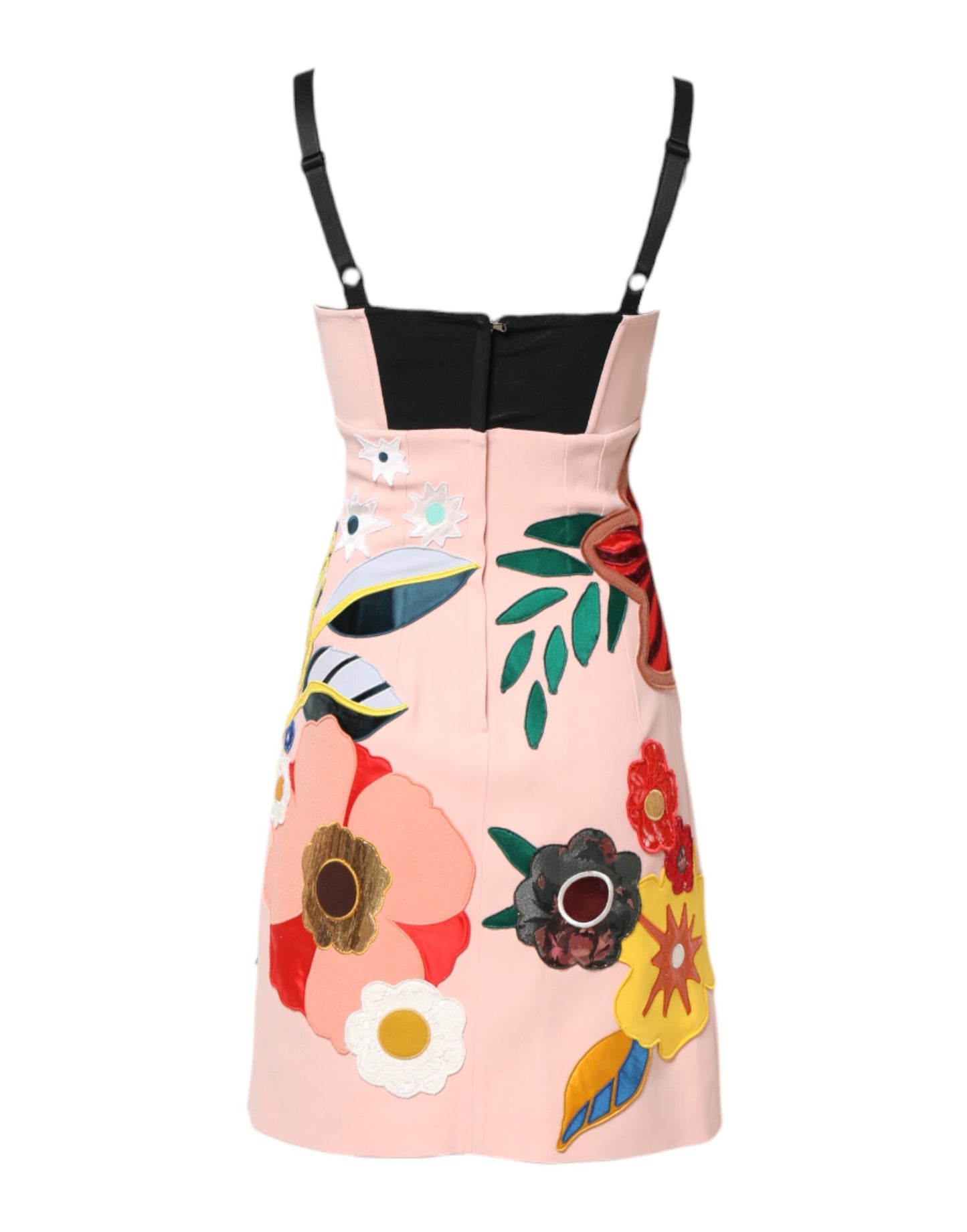 Mini abito con spalline sottili e stampa floreale rosa Dolce &amp; Gabbana