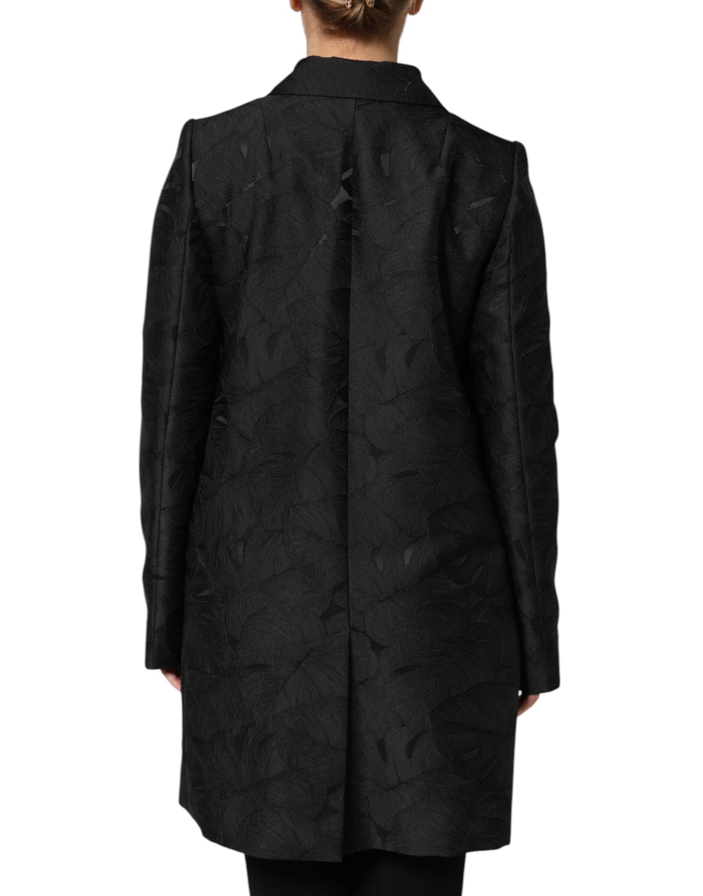 Giacca trench monopetto nera Dolce & Gabbana