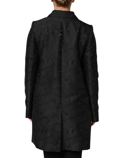 Giacca trench monopetto nera Dolce & Gabbana
