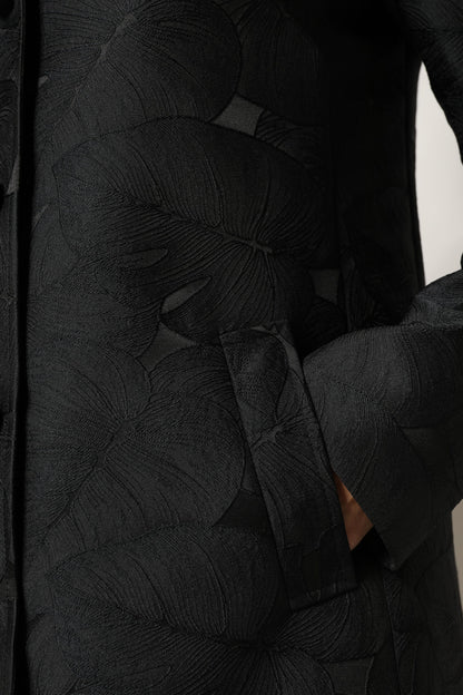 Giacca trench monopetto nera Dolce & Gabbana