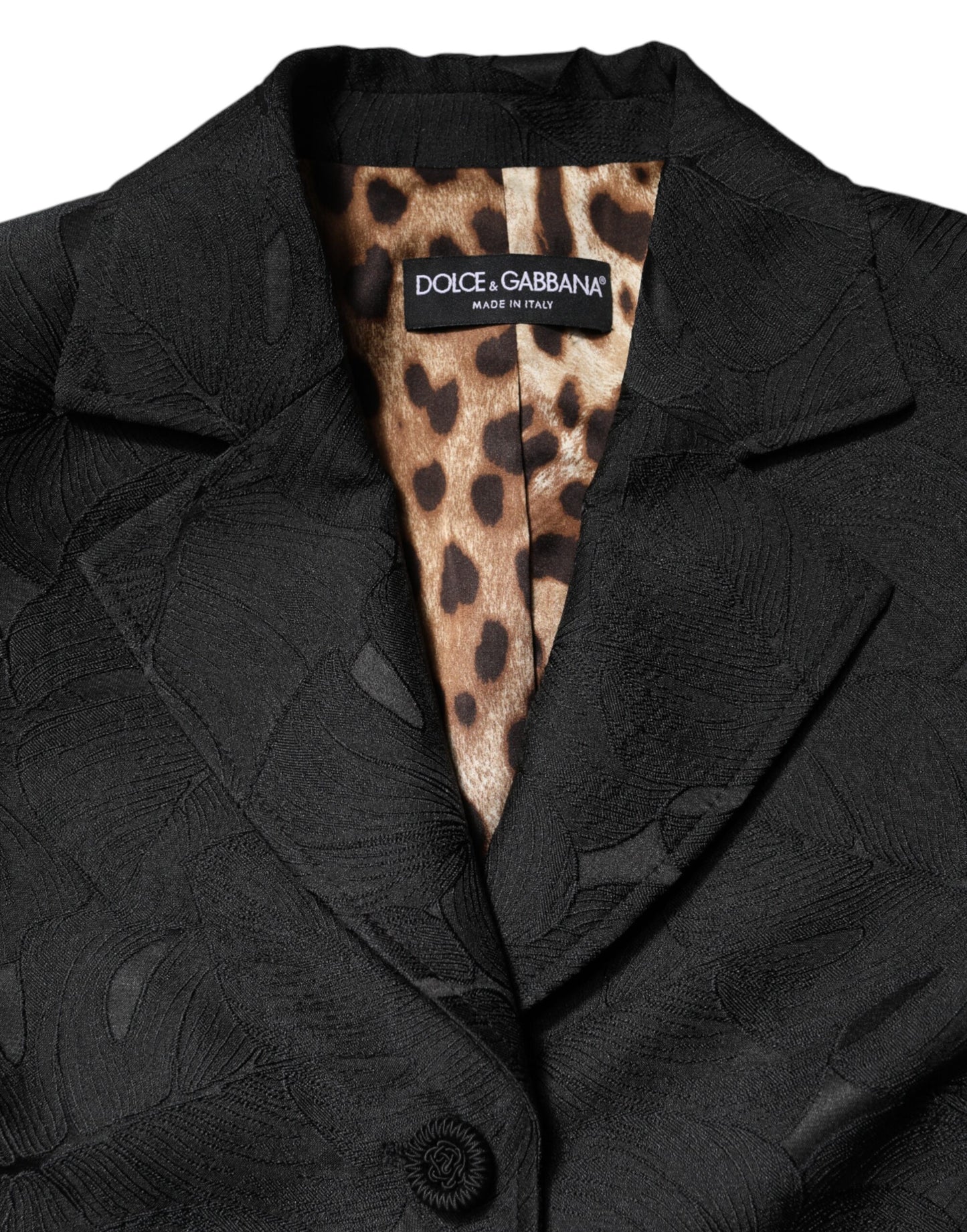 Giacca trench monopetto nera Dolce & Gabbana