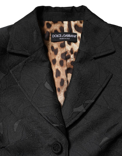 Giacca trench monopetto nera Dolce & Gabbana