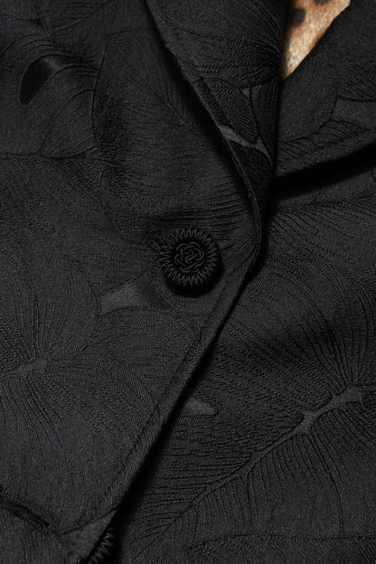 Giacca trench monopetto nera Dolce & Gabbana