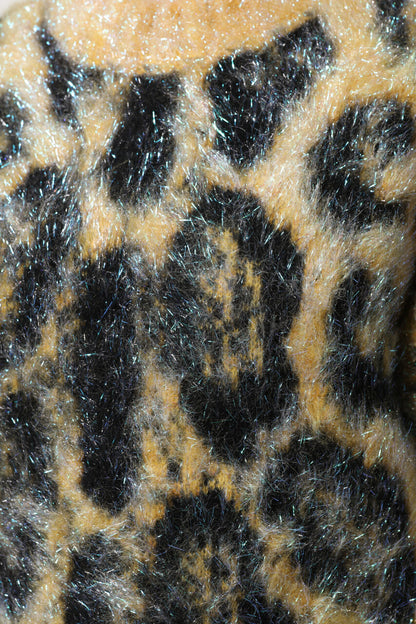 Dolce &amp; Gabbana Maglione girocollo in mohair leopardato multicolore