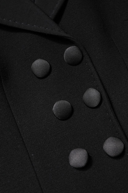 Giacca doppiopetto in lana nera Dolce &amp; Gabbana