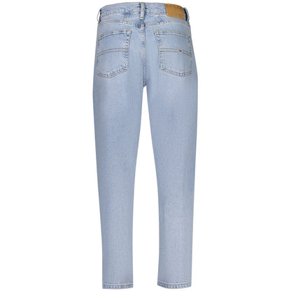 Tommy Hilfiger Azzurro Cotton Women's High-Waisted Jean