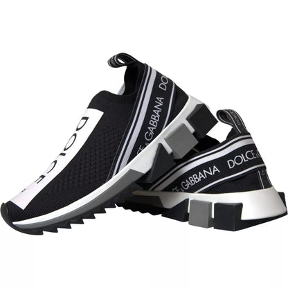 Dolce &amp; Gabbana Scarpe da ginnastica Sorrento nere e bianche slip-on