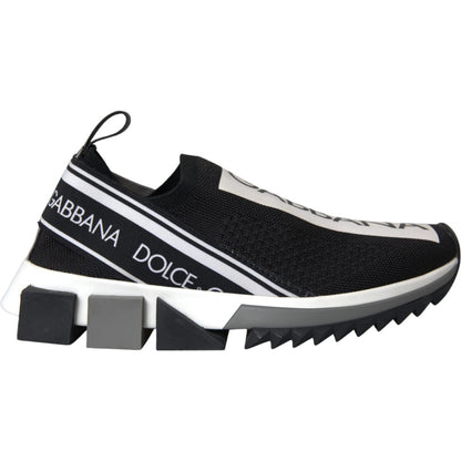 Dolce &amp; Gabbana Scarpe da ginnastica Sorrento nere e bianche slip-on