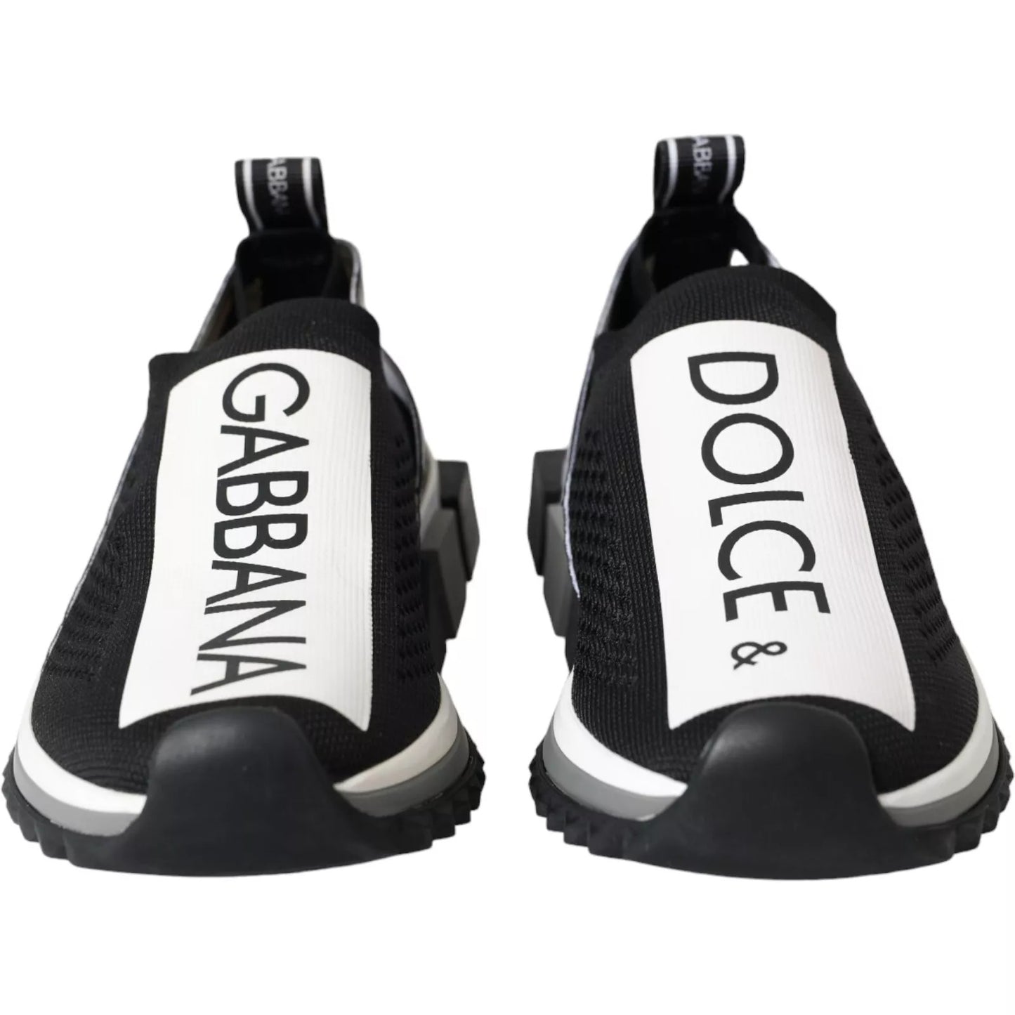 Dolce &amp; Gabbana Scarpe da ginnastica Sorrento nere e bianche slip-on