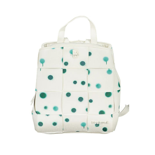 Zaino Desigual in poliuretano bianco da donna