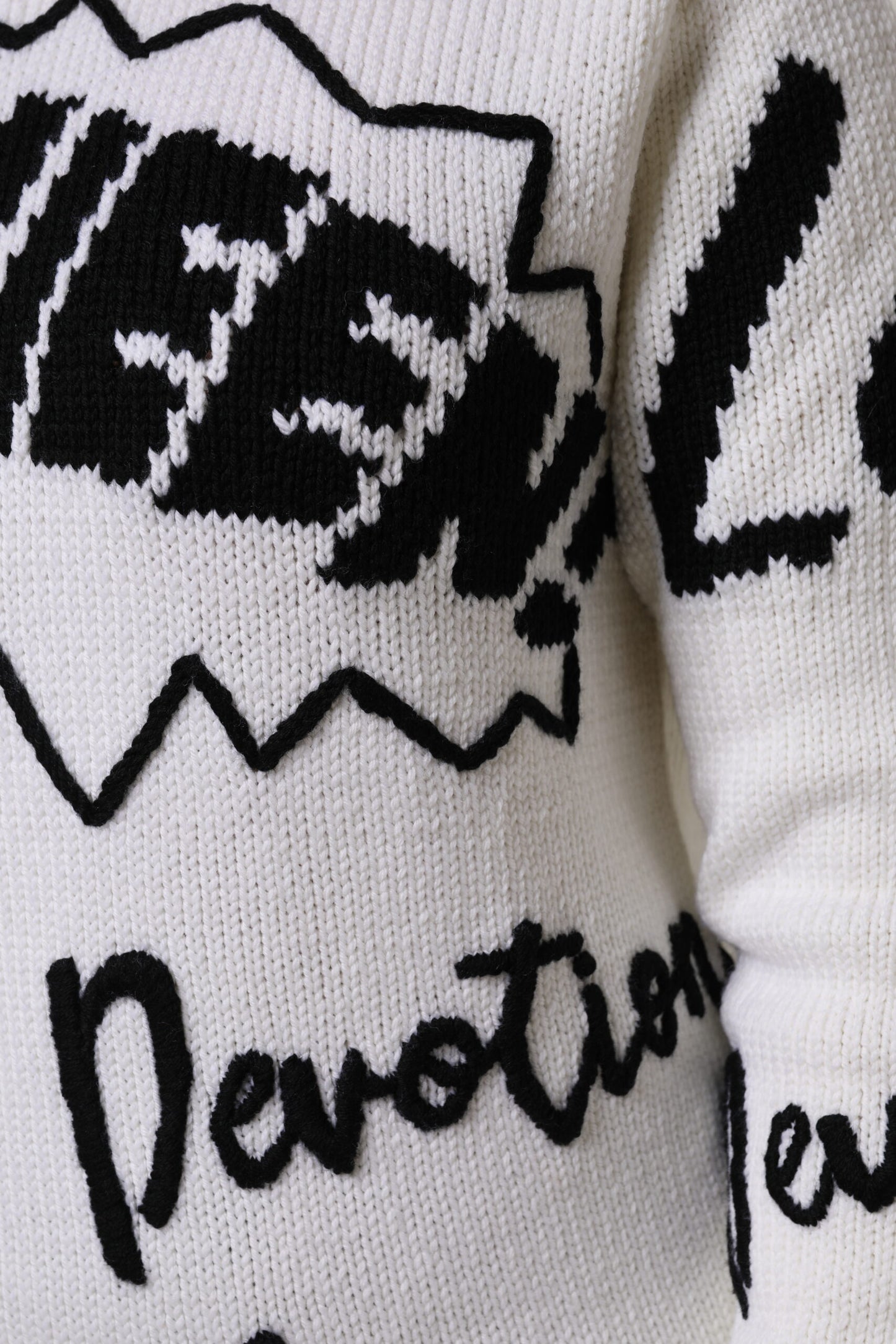 Dolce &amp; Gabbana Maglione girocollo in maglia di lana bianca