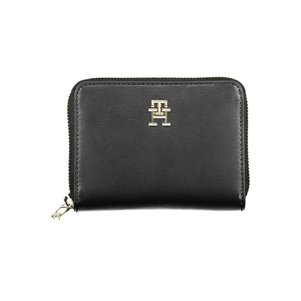 Portafoglio da donna Tommy Hilfiger in poliuretano nero