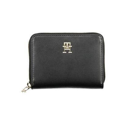 Portafoglio da donna Tommy Hilfiger in poliuretano nero