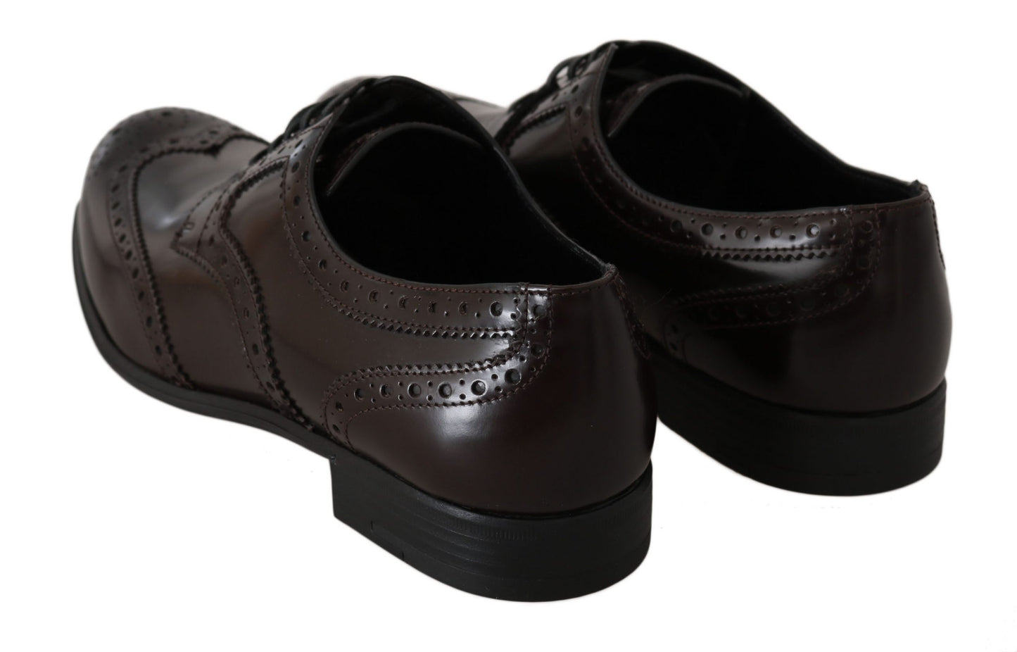 Scarpe Oxford con punta a coda di rondine Dolce &amp; Gabbana in pelle marrone Broques