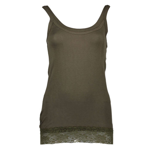 T-shirt da donna in cotone verde Silvian Heach