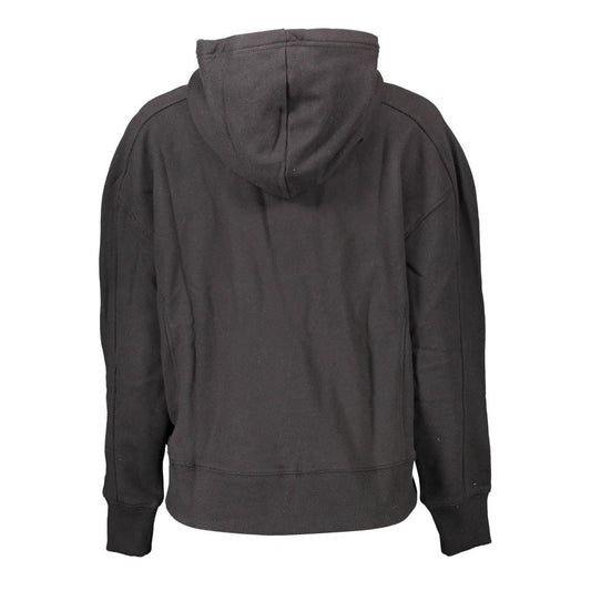 Felpa con cappuccio da donna in cotone nero Calvin Klein