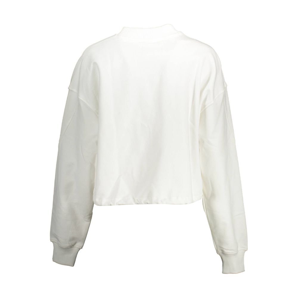 Felpa da donna in cotone bianco Calvin Klein