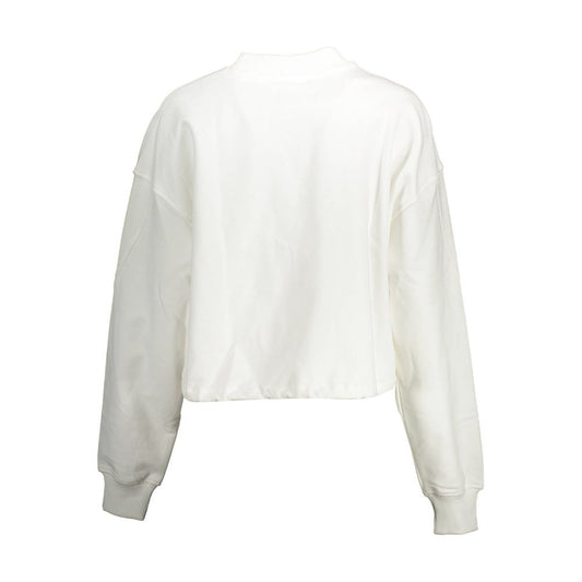 Felpa da donna in cotone bianco Calvin Klein
