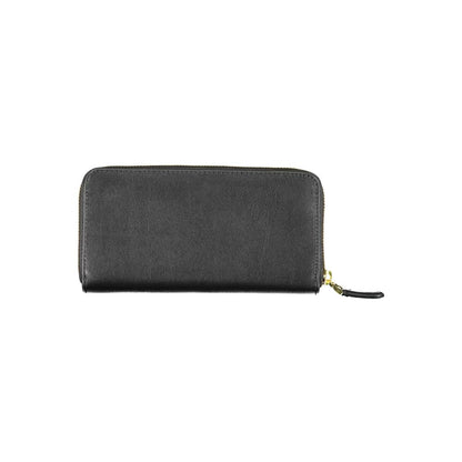 Portafoglio da donna in pelle nera Ralph Lauren