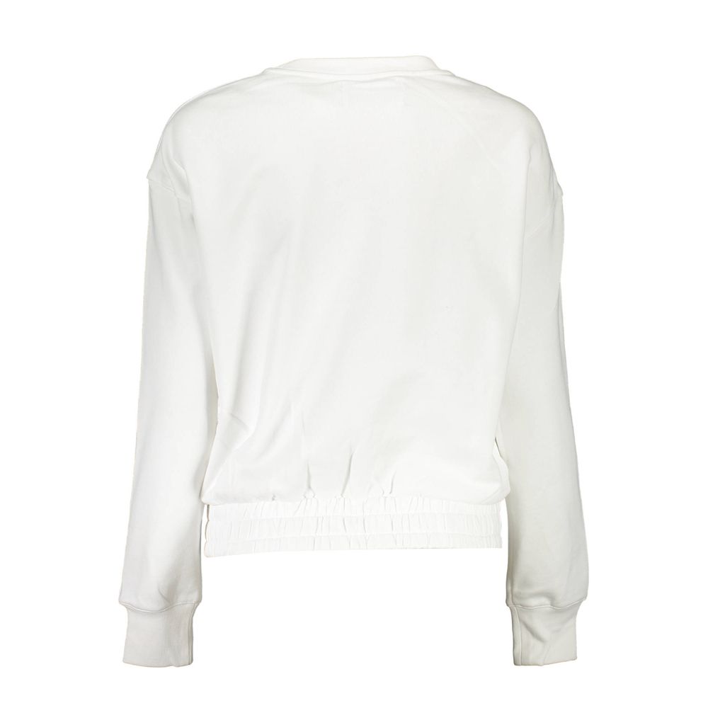 Felpa da donna in cotone bianco Calvin Klein