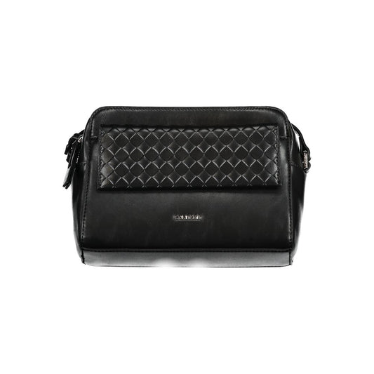 Borsa a tracolla da donna in poliestere nero Calvin Klein