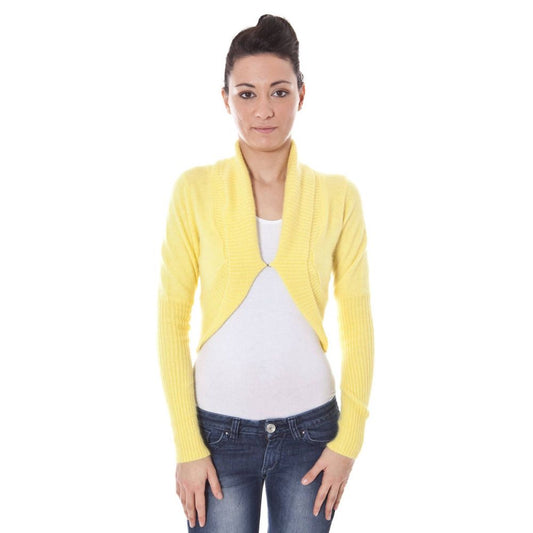 Coprispalle da donna in angora giallo Datch
