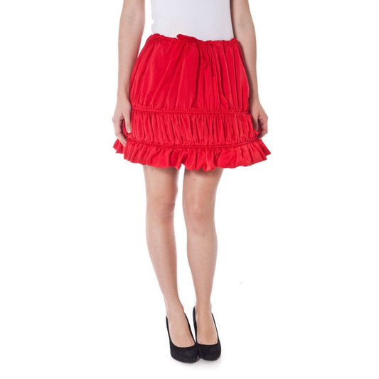 Gonna da donna in poliestere rosso Denny Rose