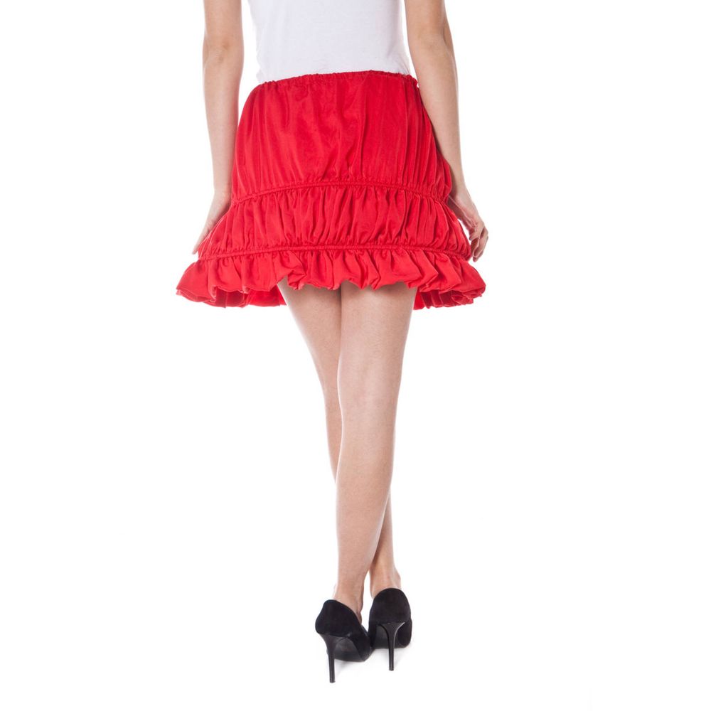 Gonna da donna in poliestere rosso Denny Rose