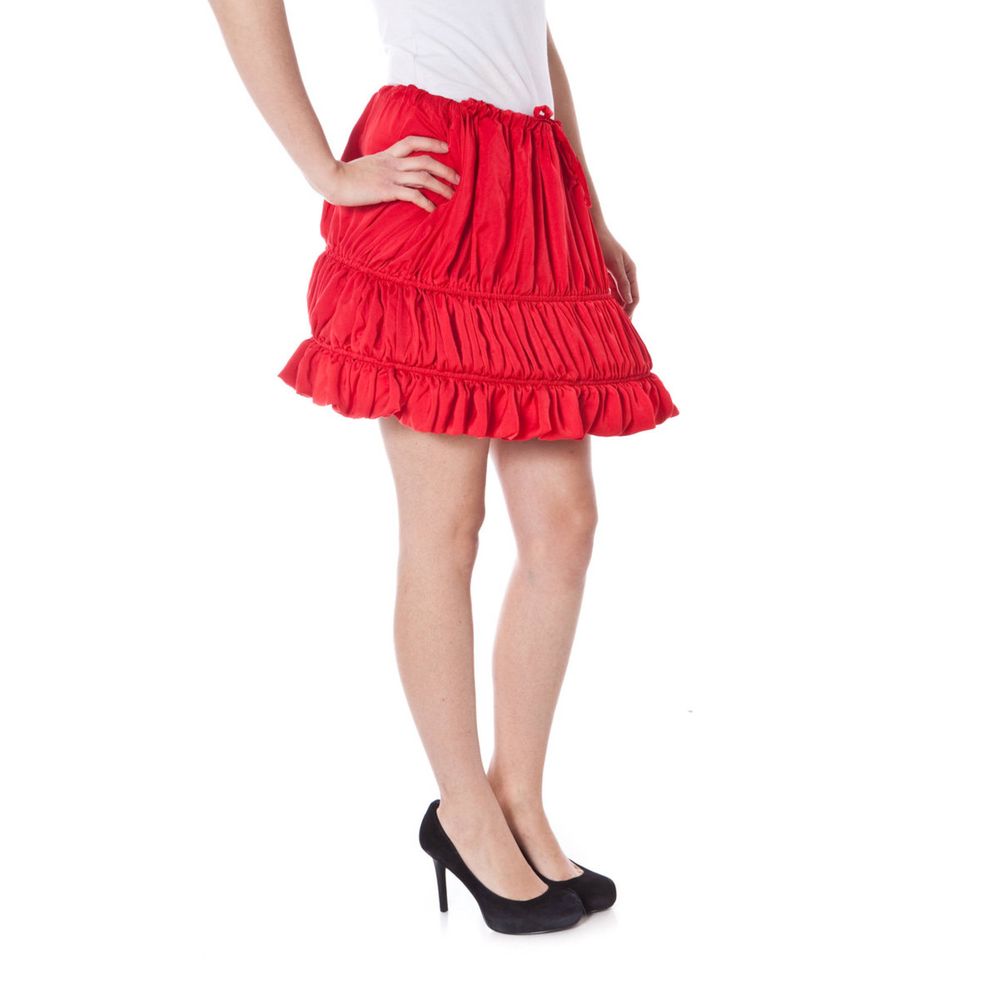 Gonna da donna in poliestere rosso Denny Rose