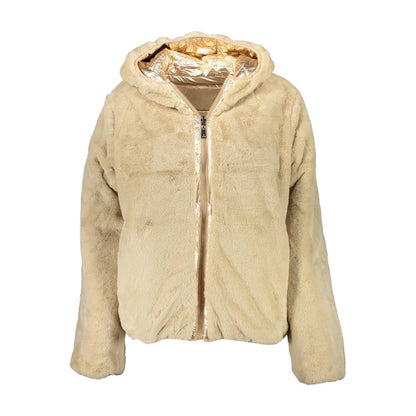 Giacca lunga in nylon dorato US POLO ASSN.