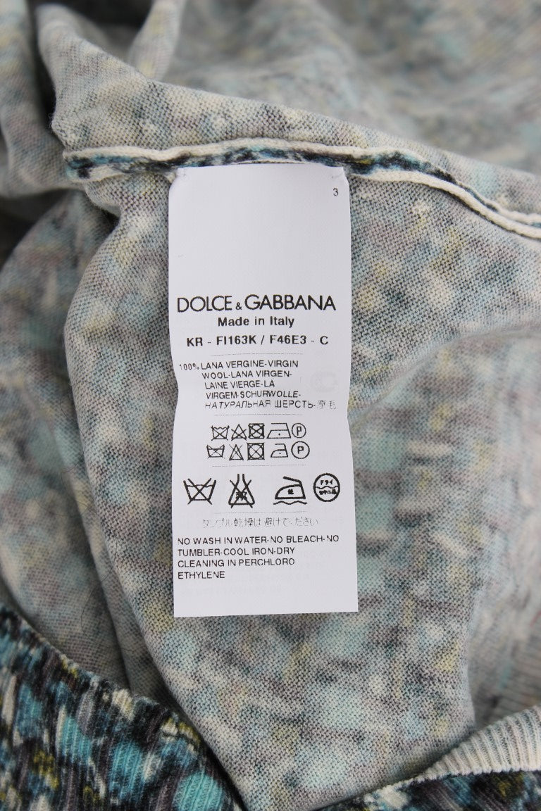 Dolce & Gabbana Maglione in lana blu senza maniche