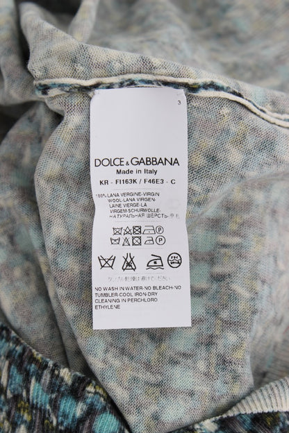 Dolce & Gabbana Maglione in lana blu senza maniche