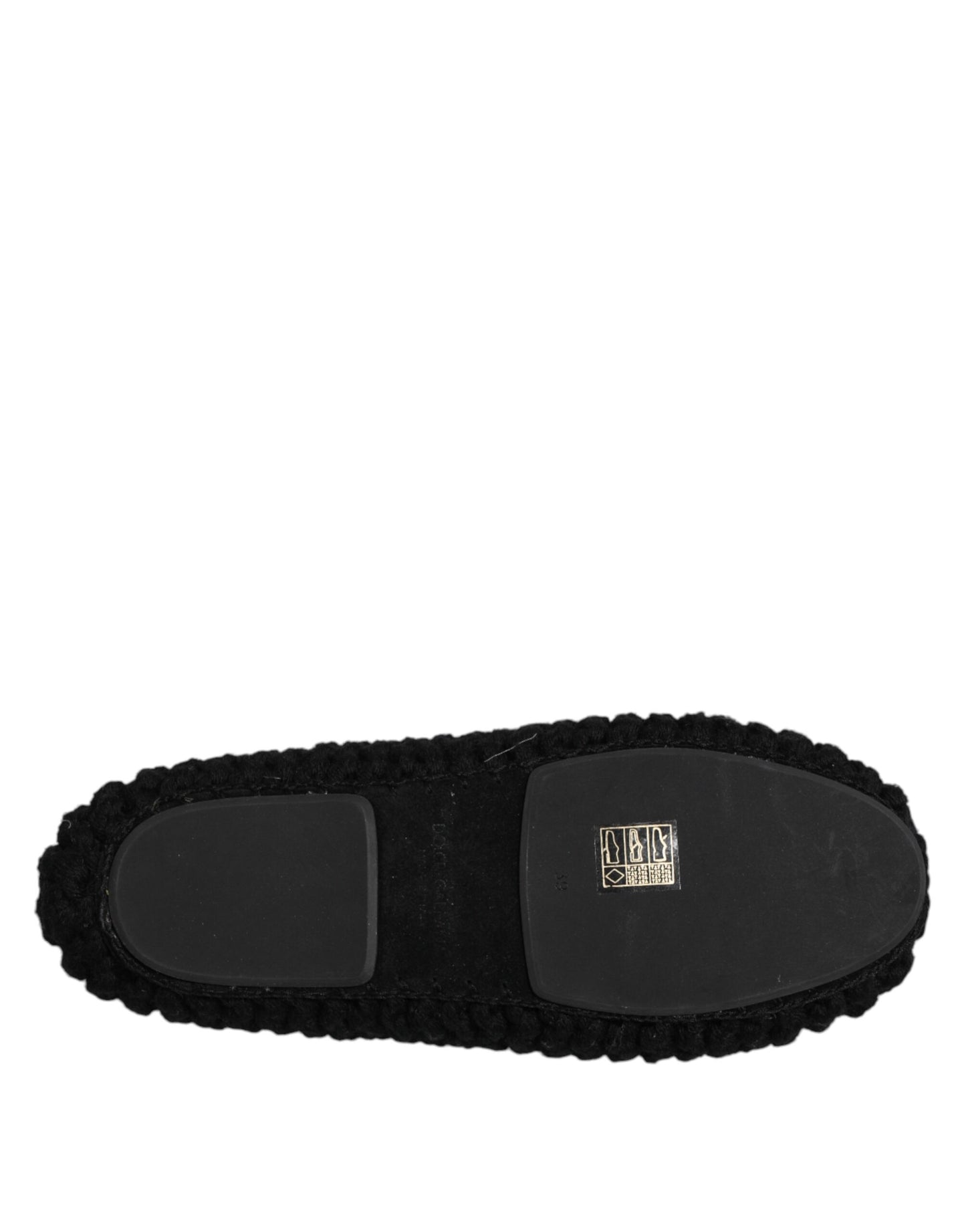 Dolce &amp; Gabbana - Ballerine slip-on in lana nera