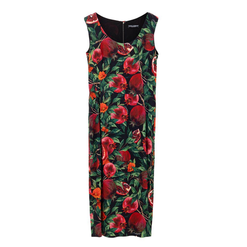 Abito lungo in viscosa bicolore Dolce &amp; Gabbana