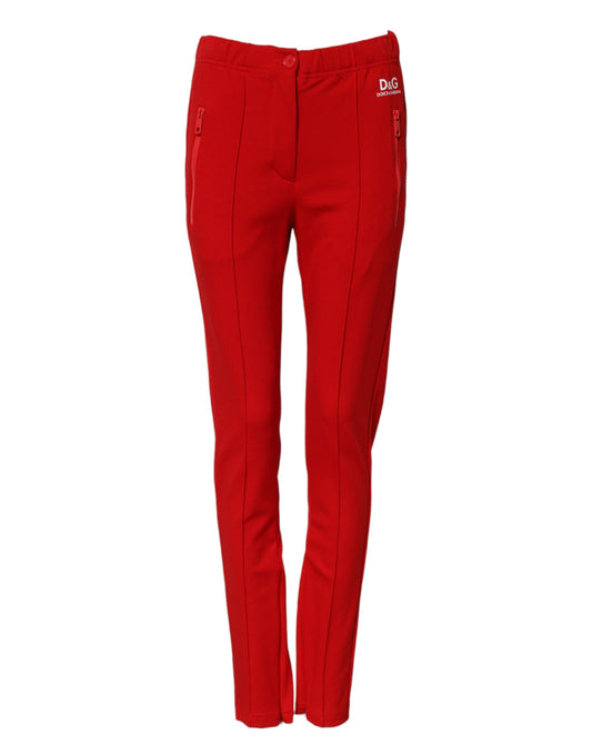 Pantaloni slim fit a vita media rossi Dolce &amp; Gabbana