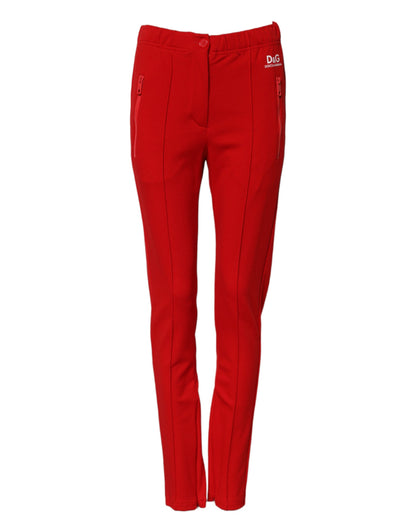 Pantaloni slim fit a vita media rossi Dolce &amp; Gabbana