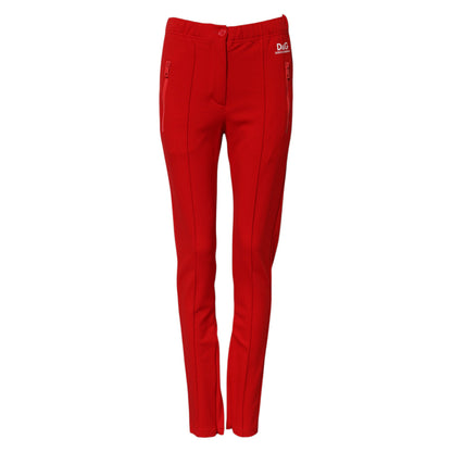 Pantaloni slim fit a vita media rossi Dolce &amp; Gabbana