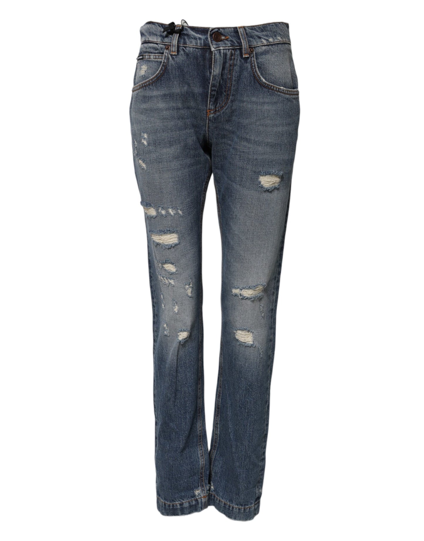 Jeans boyfriend in cotone blu Dolce & Gabbana 