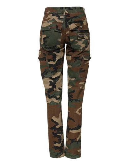 Pantaloni cargo mimetici multicolor Dolce & Gabbana 