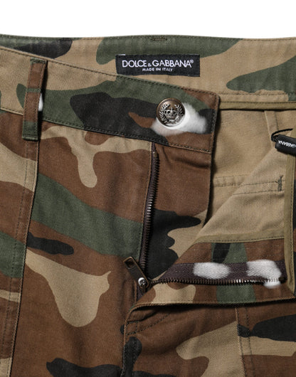 Pantaloni cargo mimetici multicolor Dolce & Gabbana 